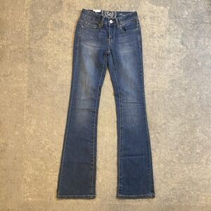 SO Jeans Juniors 0 Medium Wash Blue Bootcut Low Rise Stretch Denim Regular